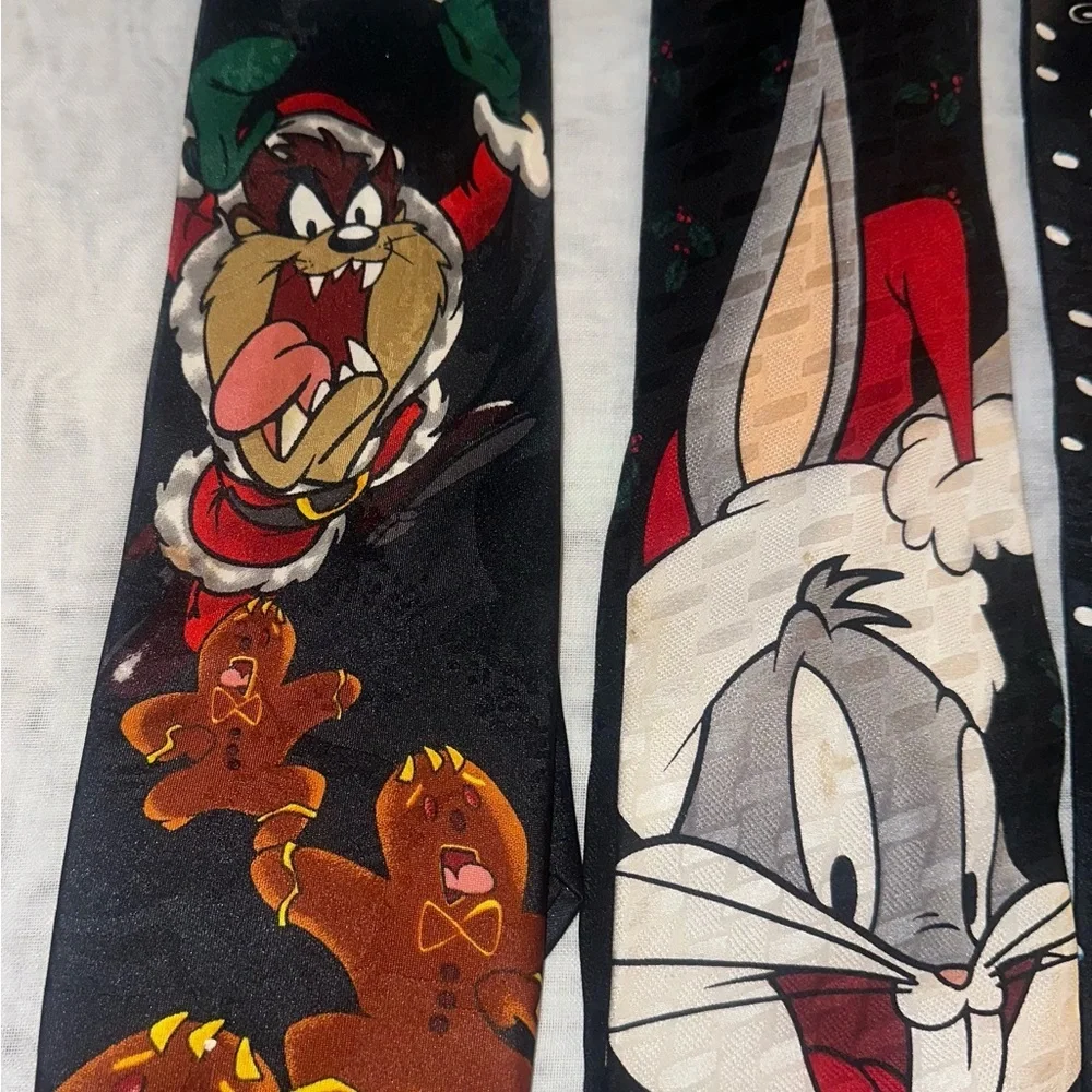 Looney Tunes Character Ties Set - Black and Multicolor